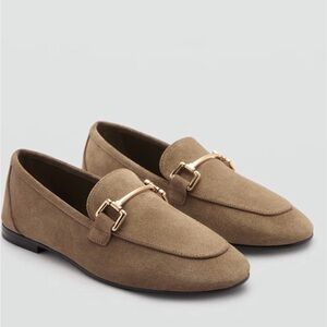 Mango Tan Suede Loafers